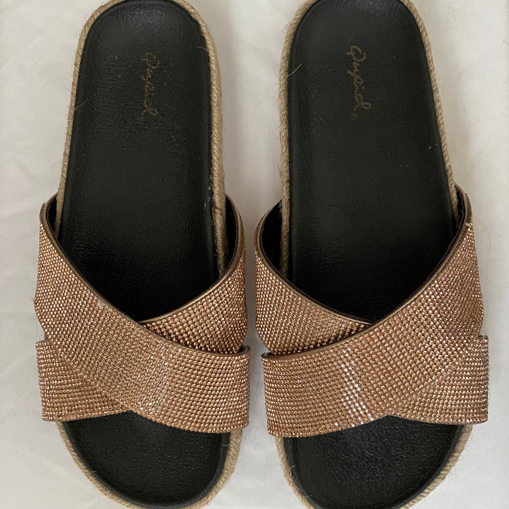 Qupid slide on shoes